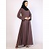 Full flare Umbrella abaya in CEY Fabric-Rose Ebony